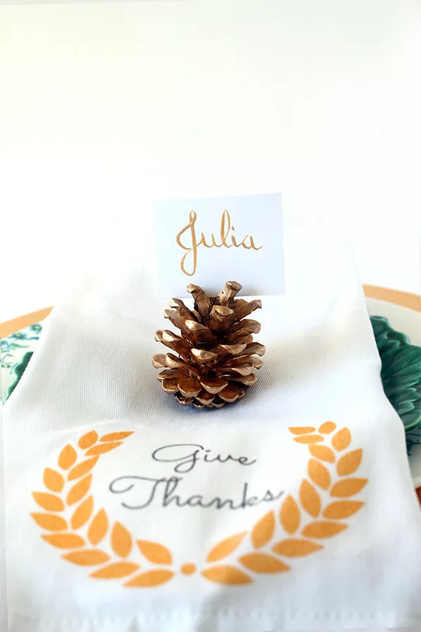 DIY Pine Cone Place Cards