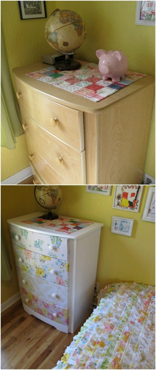 Updated Dresser From Repurposed Sheets