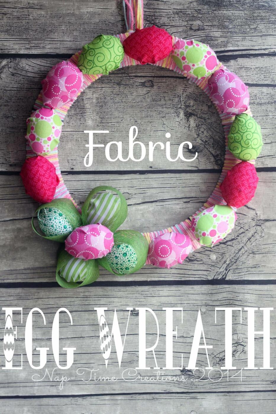DIY Fabric Easter Egg Wreath
