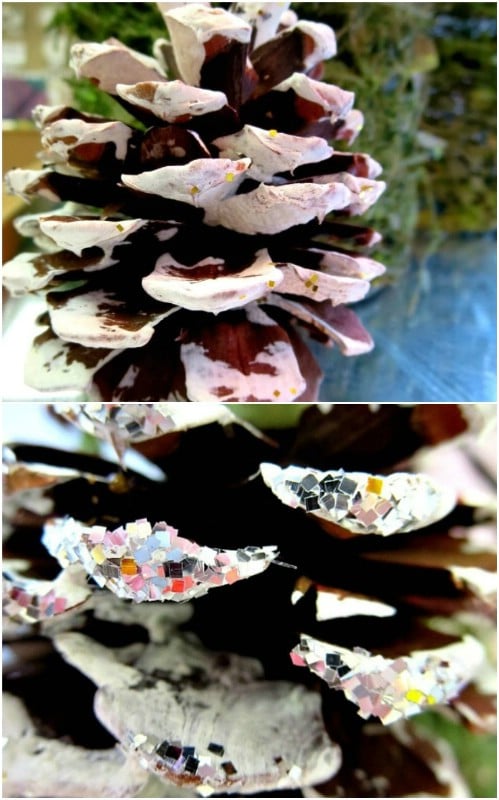 Frosted Winter Pinecone Craft