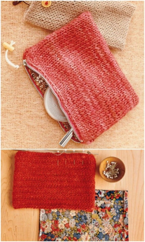 Easy Knit Pouches