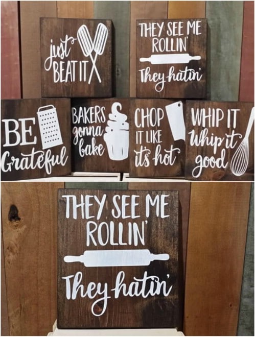 Rustic Musical Kitchen Signs