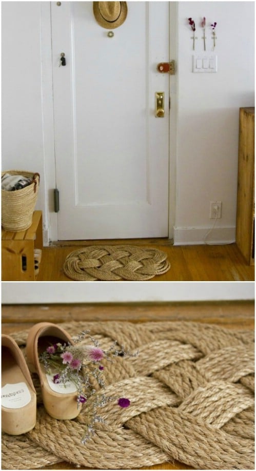 Easy DIY Woven Rope Door Mat