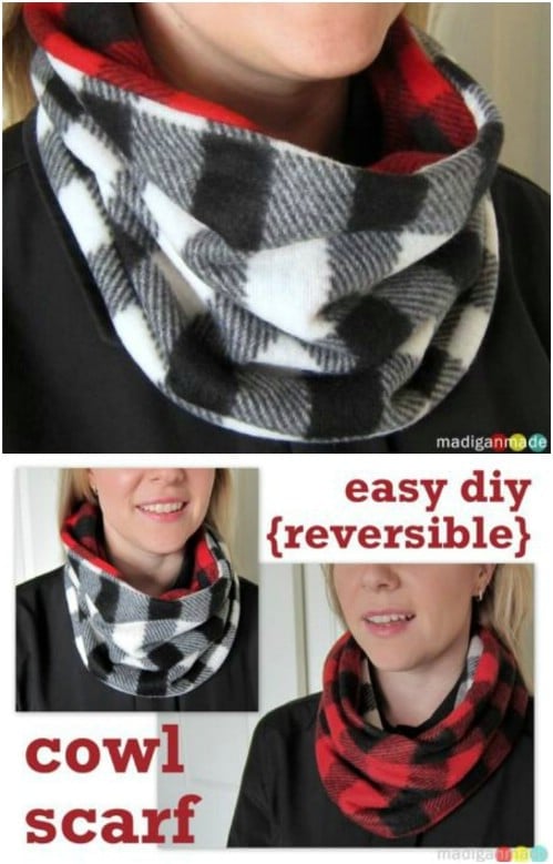 Easy Reversible Cowl Scarf