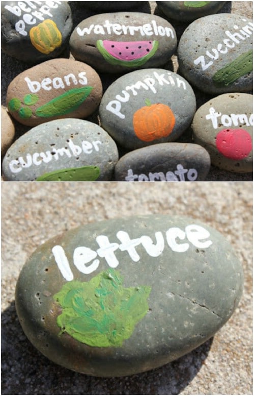 Hand Painted Rock Garden Markers