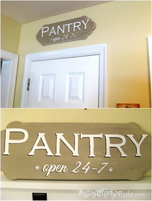 Thrift Store Find Pantry Sign
