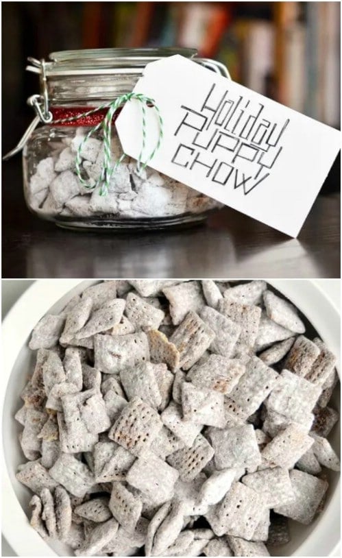 Holiday Puppy Chow In A Jar