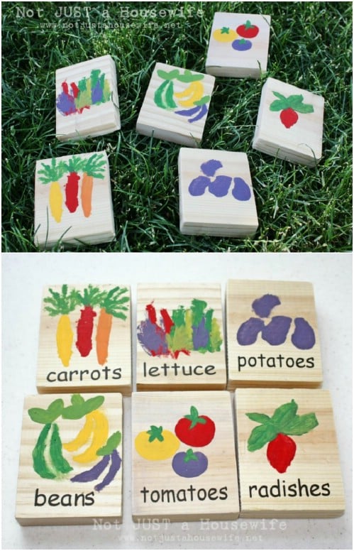 DIY Painted Wooden Block Markers