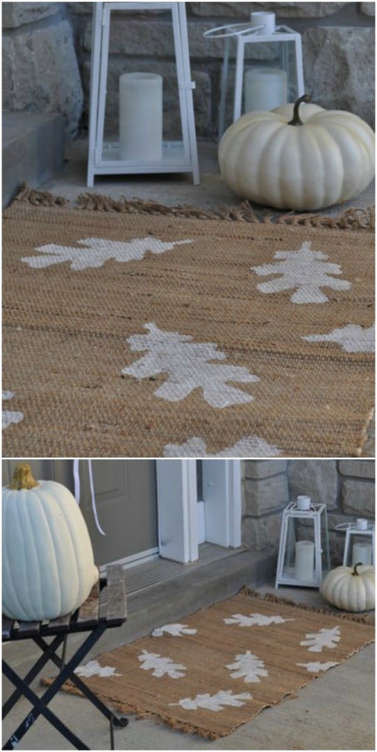 DIY Fall Leaf Doormat