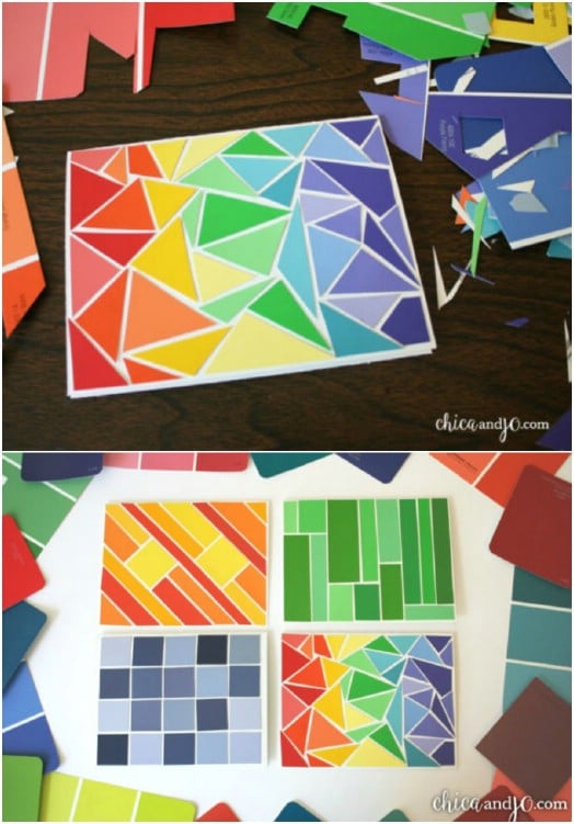 Colorful Paint Chip Thank You Cards