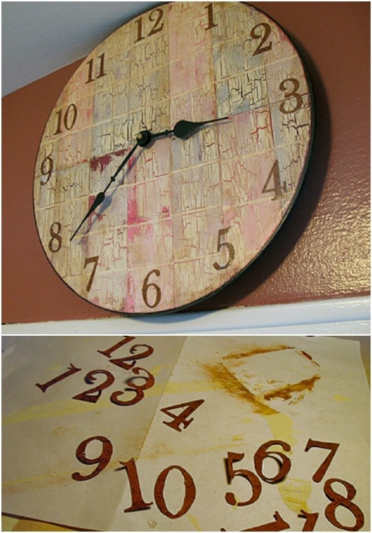 Rustic DIY Paint Chip Clock