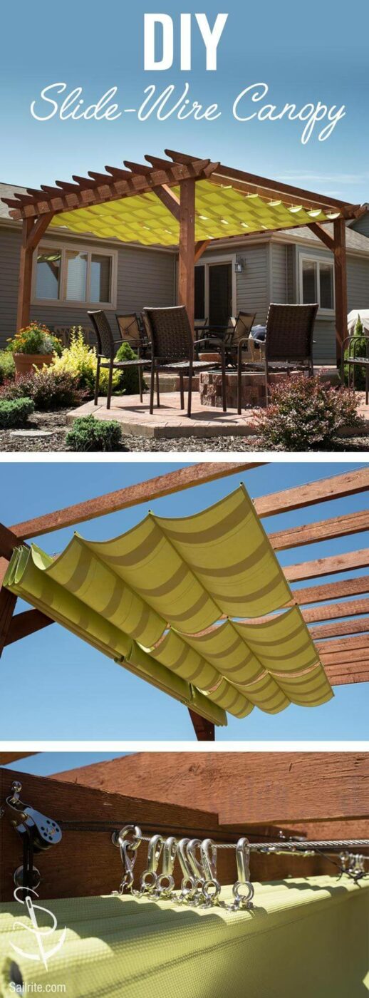 Tuscan Shelter Slide-Wire Canopy