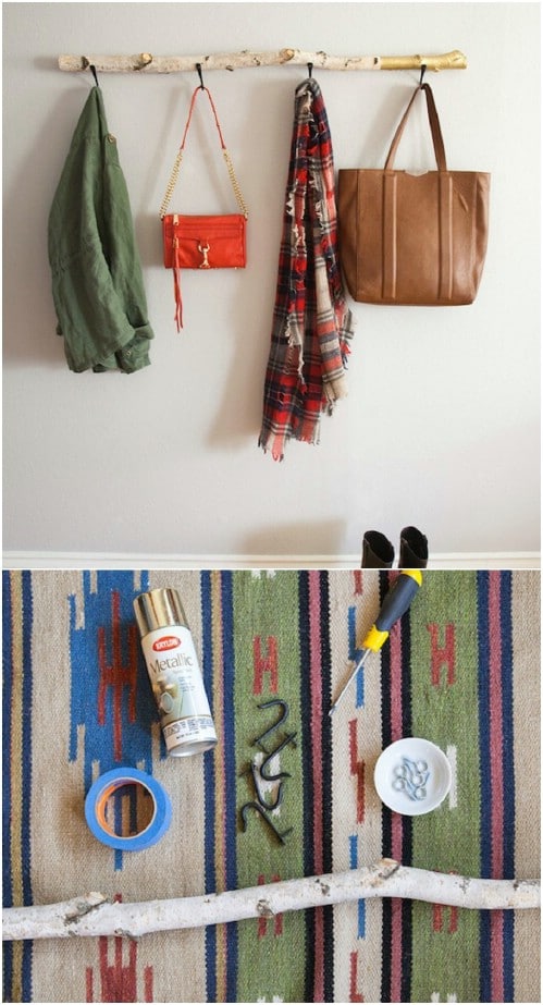 Quick And Simple DIY Driftwood Coat Rack