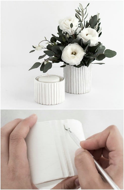 DIY Textured Vases