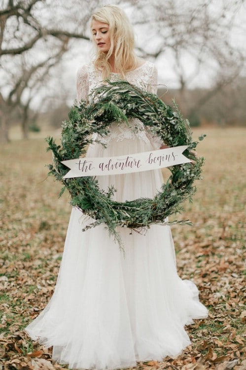 Gorgeous DIY Winter Wedding Wreath