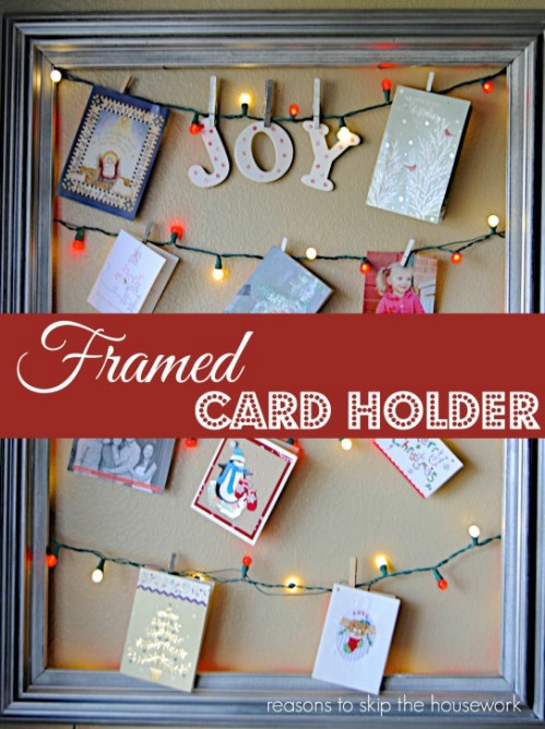Framed Christmas Card Display