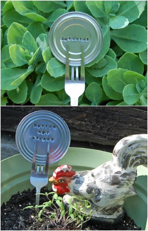 Upcycled Plastic Spoon Plant Markers