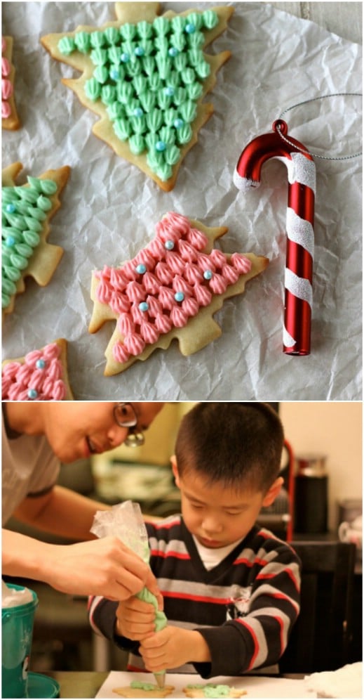 Christmas Tree Cut Out Cookies