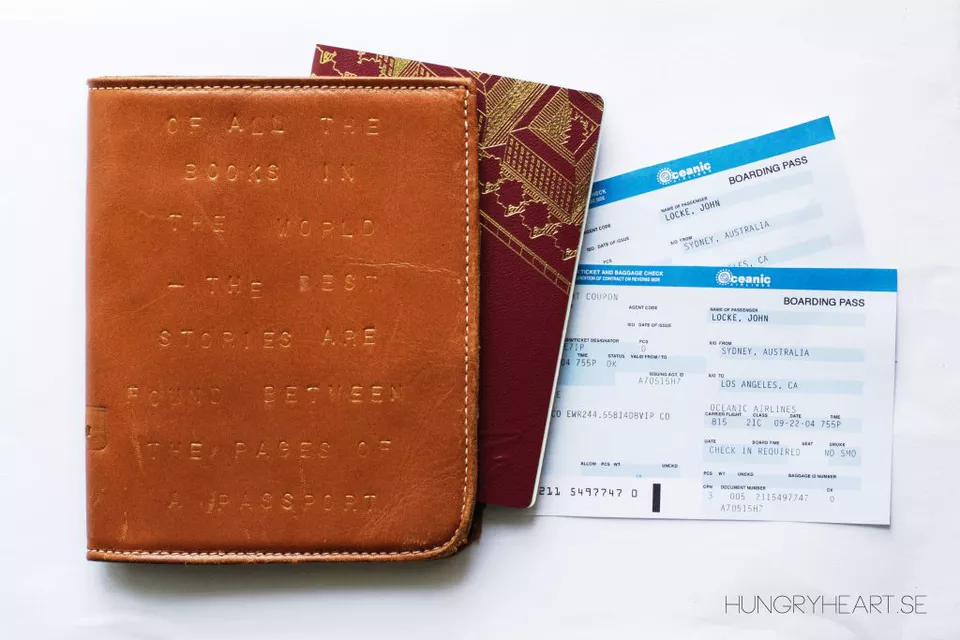  
DIY Embossed Leather Passport Cover from Hungry Heart