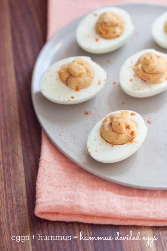 2 Ingredient Hummus Deviled Eggs | 25+ Deviled Egg Recipes