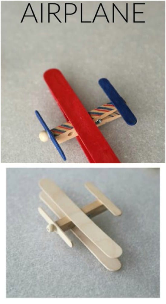 Easy Popsicle Stick Airplane