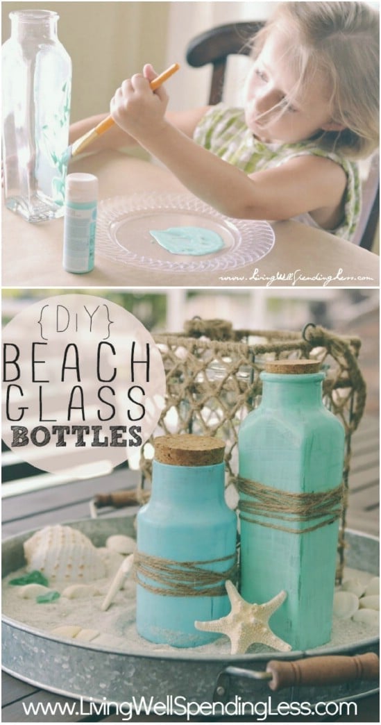 DIY Glass Beach Bottles
