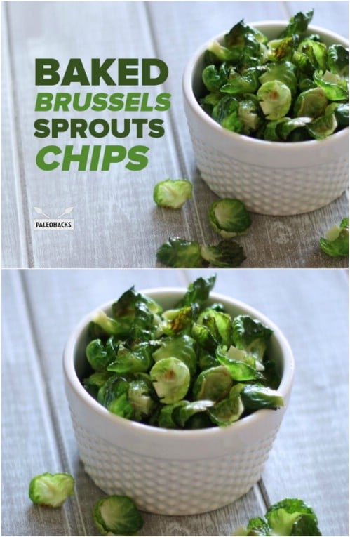 Easy 15 Minute Baked Brussels Sprouts Chips