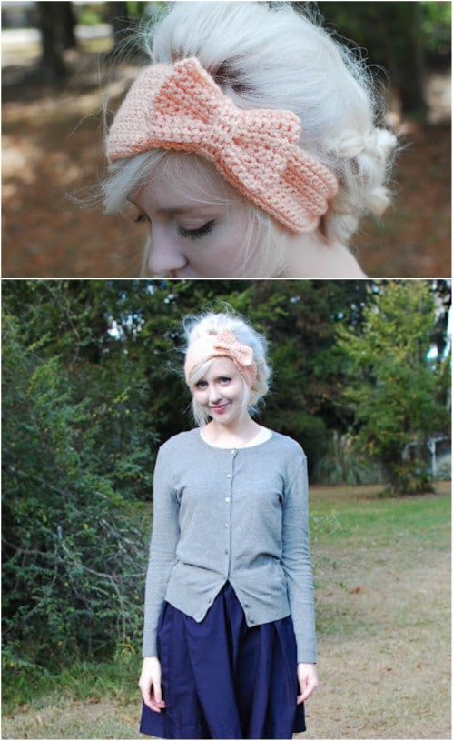 Easy Crochet Bow Headband