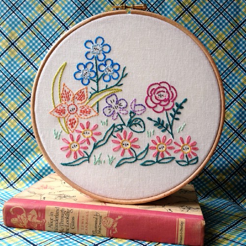 Easy DIY Garden Sampler Embroidery Pattern