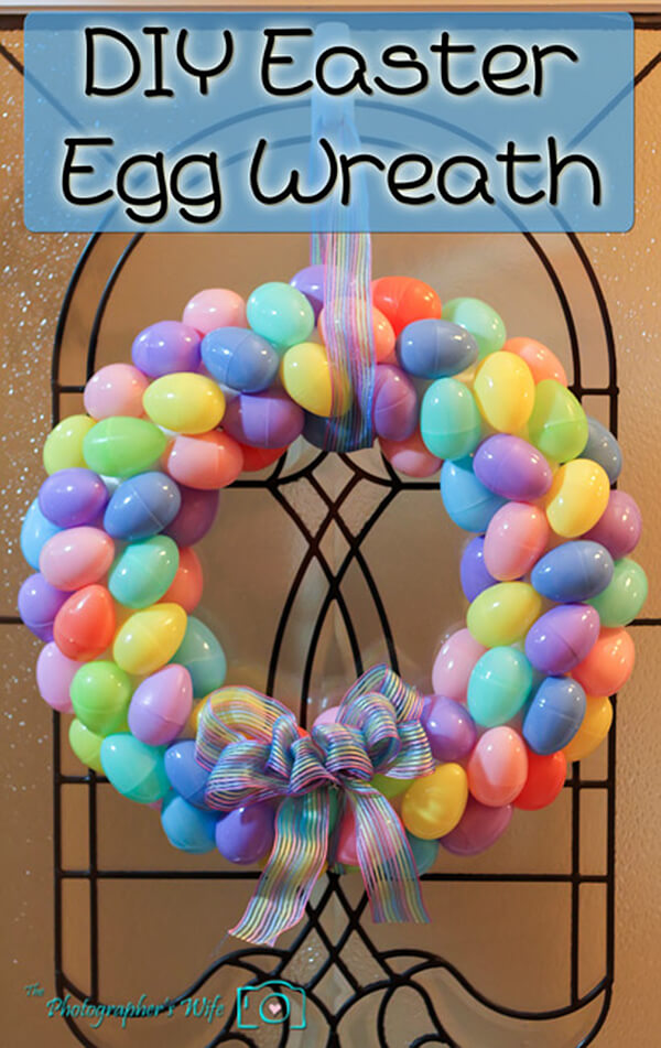 Easy Plastic Easter Egg Wreath