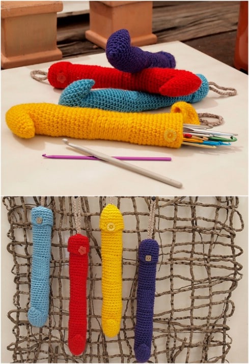 Hook Shaped Crochet Hook Case