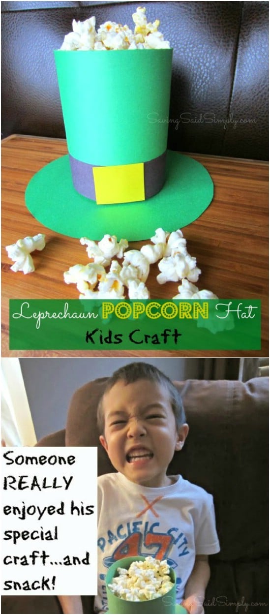 DIY Leprechaun Popcorn Hat
