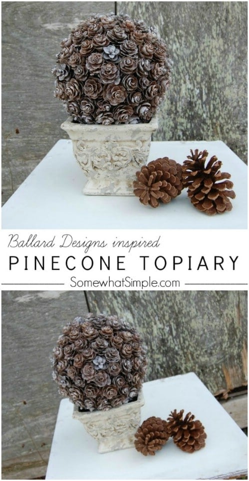 Gorgeous DIY Pinecone Topiary