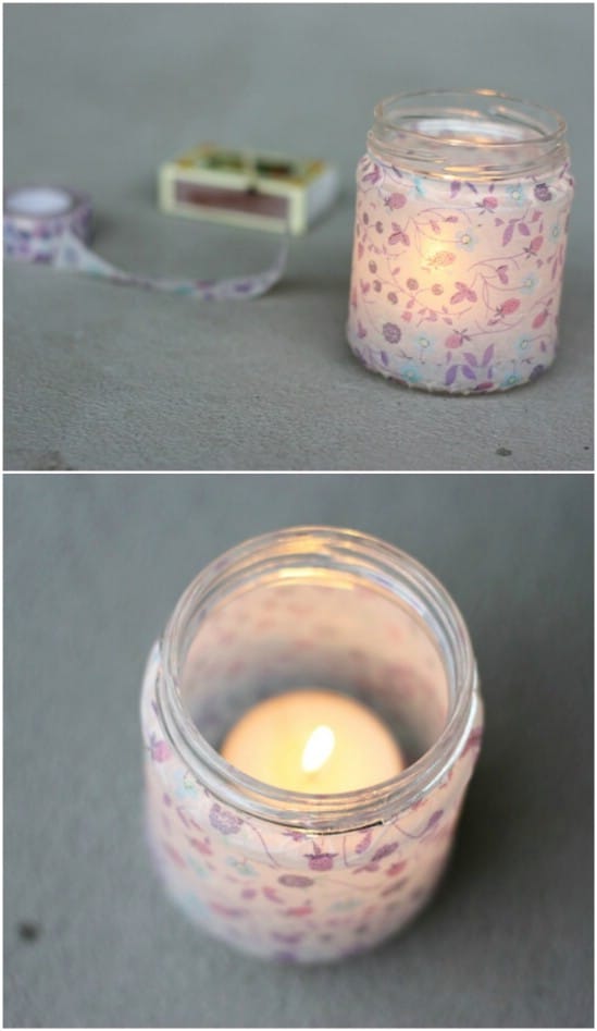 Cute DIY Washi Tape Lanterns