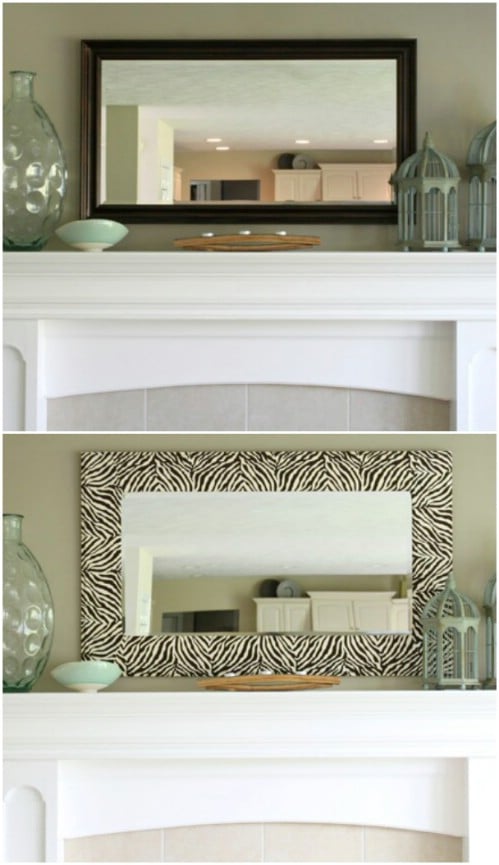 DIY Zebra Designed Mirror