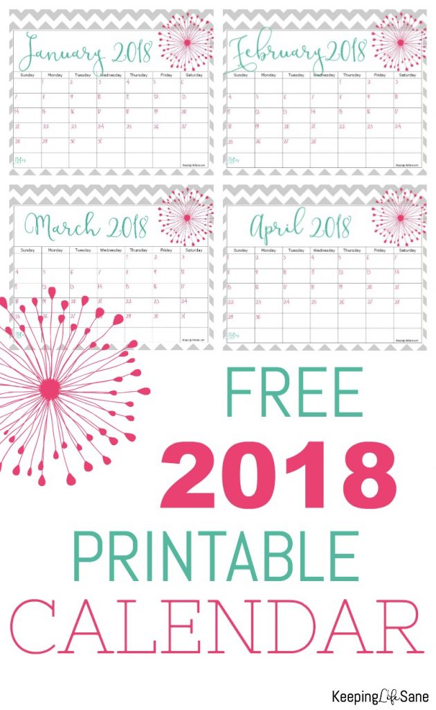 Can you believe it's that time again? Get your FREE 2018 calendar to print here. It's a super cute design and will keep you organized in the new year!
