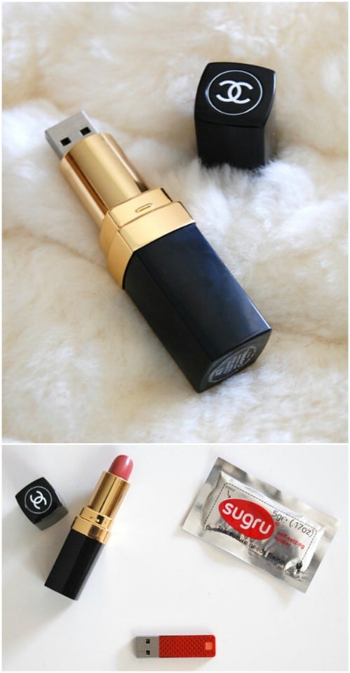DIY Lipstick Case For Flash Drive