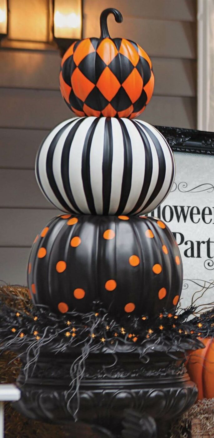 Pumpkins Have Character Too | Scary DIY Halloween Porch Decoration Ideas | vintage halloween porch