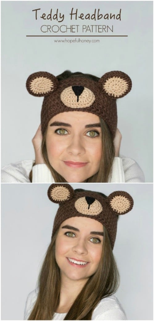 Teddy Bear Crochet Headband