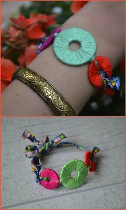 Colorful Repurposed Washer Bracelet