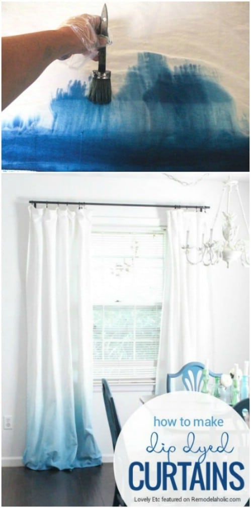 Try dip-dying your curtains.