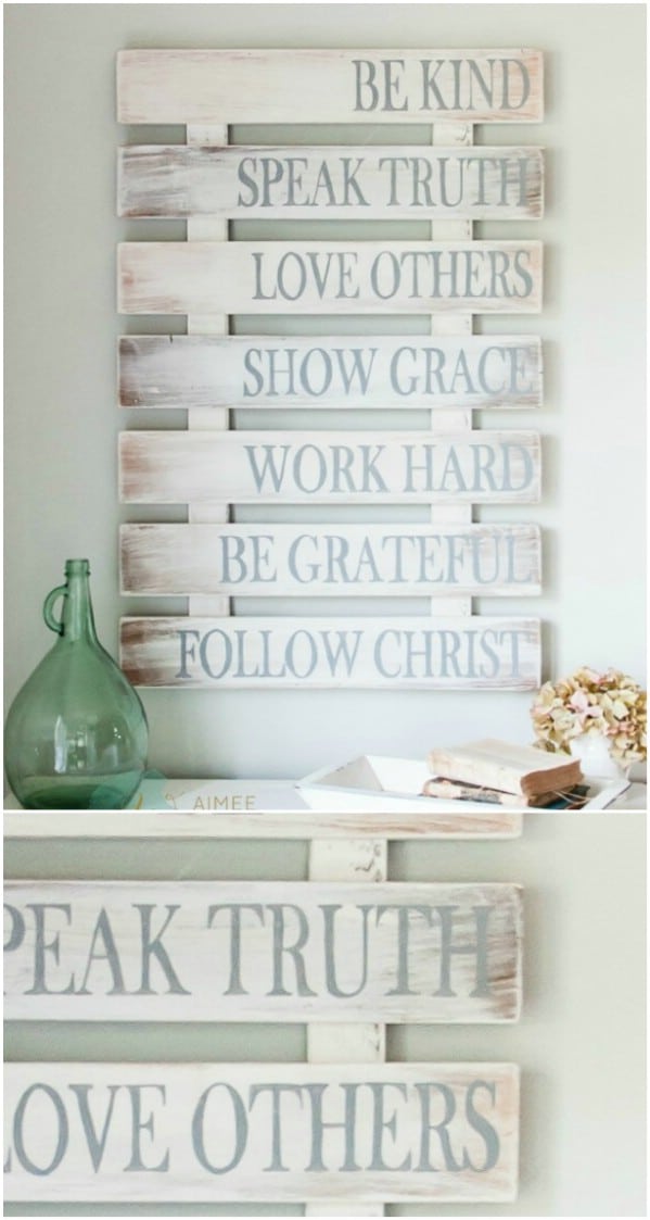 Recycled Pallet Rustic Family Sign