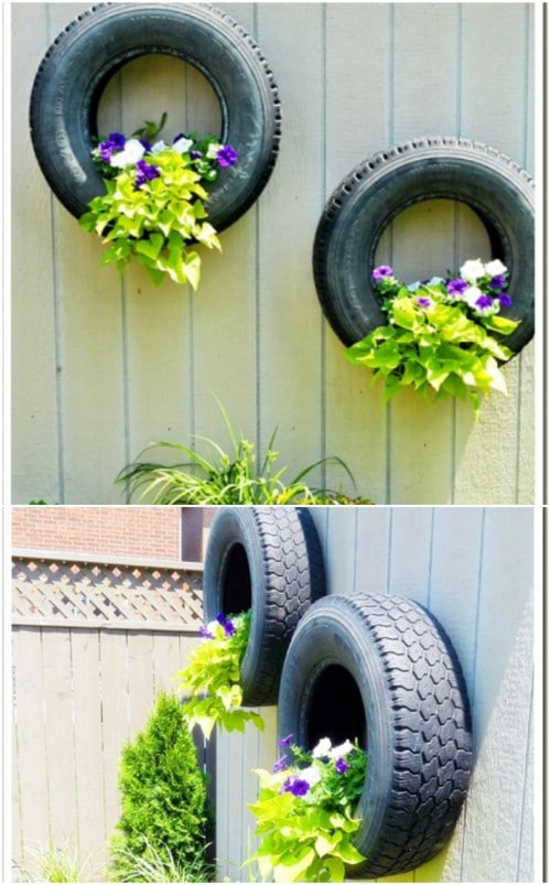 Upcycled Tire Planters