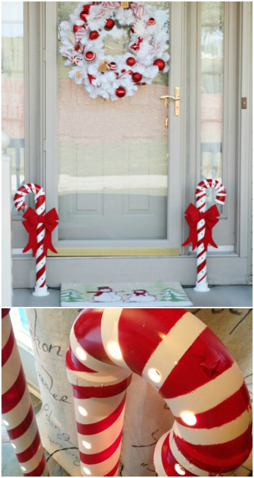 Lighted PVC Candy Canes
