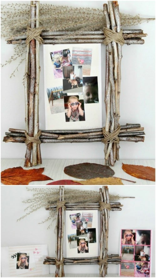 Rustic Twig Picture Frame