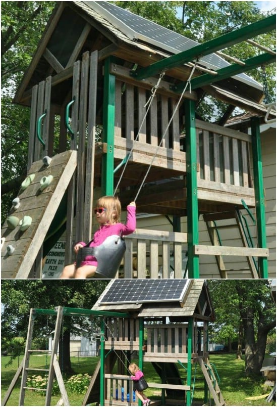 DIY Solar Swing Set