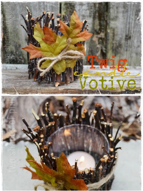 Traditional Twig Votives