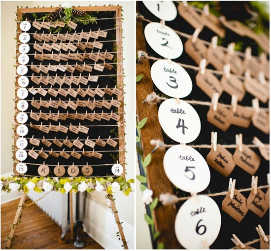 15 Insanely Creative Escort Cards and Seating Displays - wedding ideas, Seating Displays, Escort Cards and Seating Displays, Escort Cards