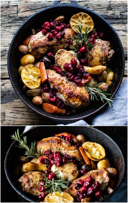 Cranberry Roasted Chicken With Potatoes