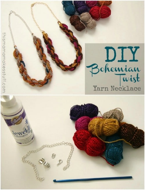 DIY Twisted Yarn Necklace